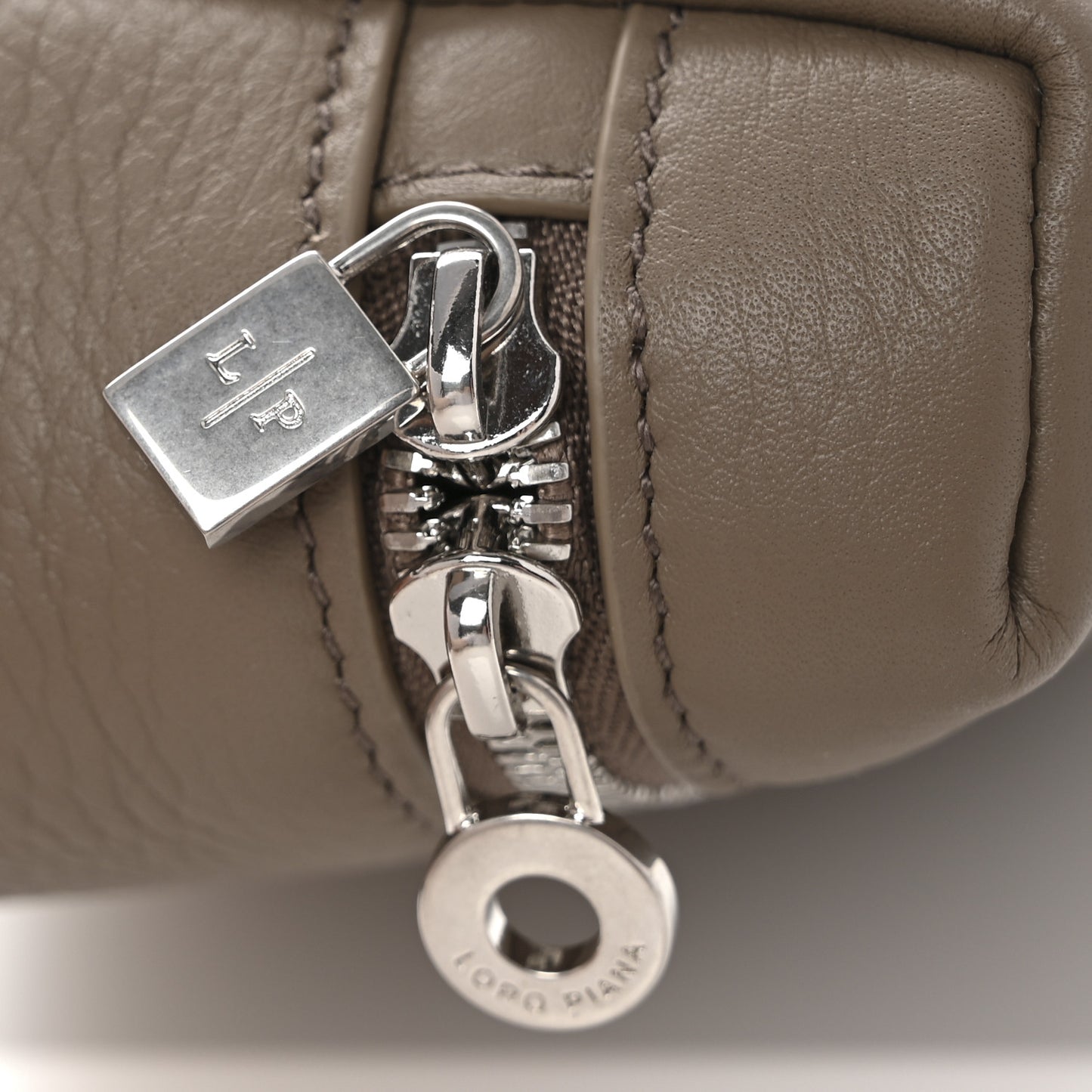 Grained Calfskin L19 Extra Pocket Pouch Warm Mastic
