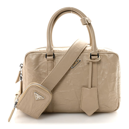 Prada Nappa Antique Medium Re-Edition 2001 Two Handle Bag Deserto 1 of 9