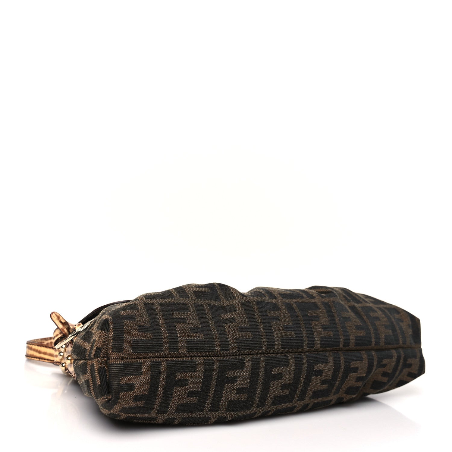Fendi Zucca Cuoio Lucido Small Chef Shoulder Bag Tobacco Bois de Rose 4 of 9