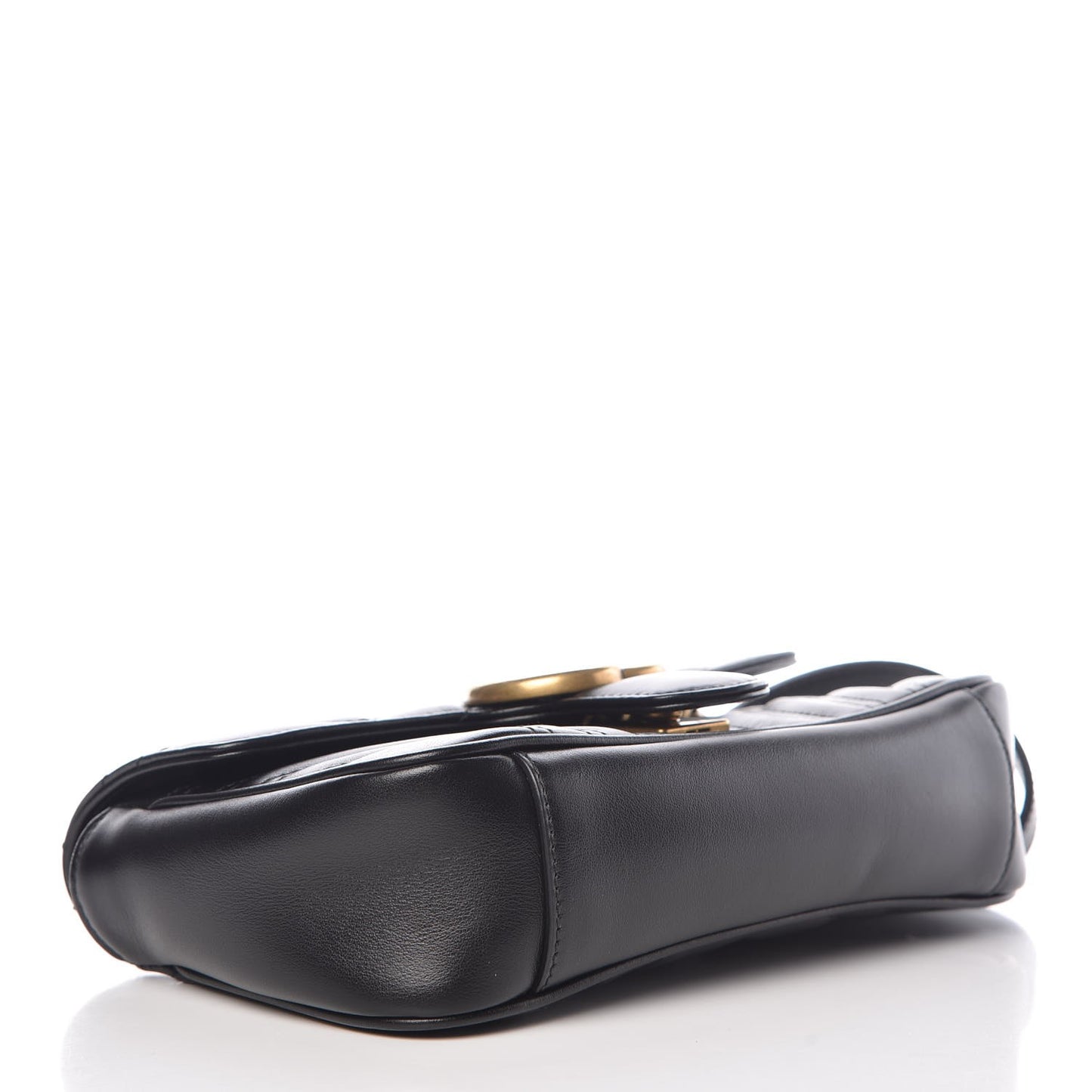 Calfskin Matelasse Mini GG Marmont Shoulder Bag Black
