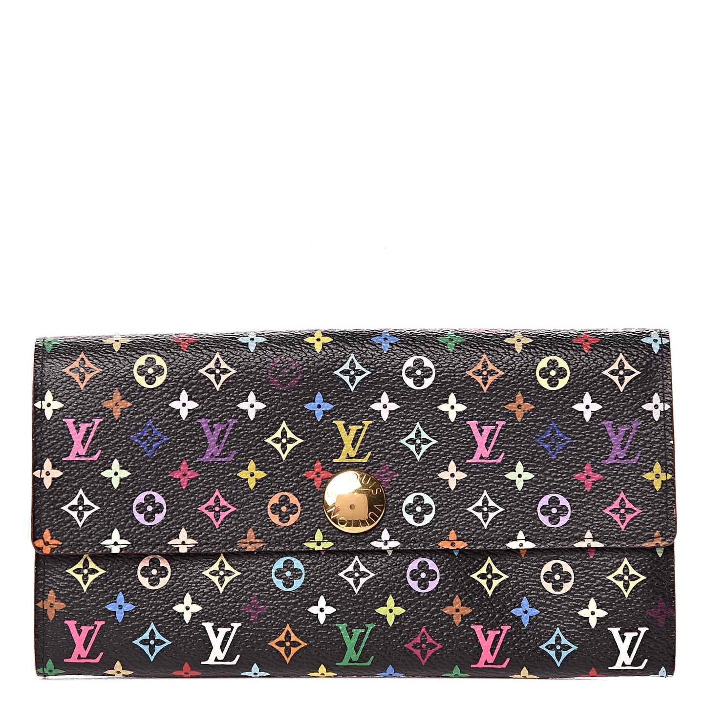 Monogram Multicolor Sarah Wallet Black Violet