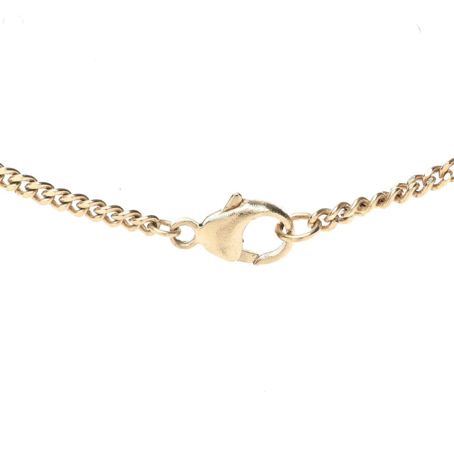 Chanel Crystal Cross CC Pendant Necklace Gold Red 5 of 6