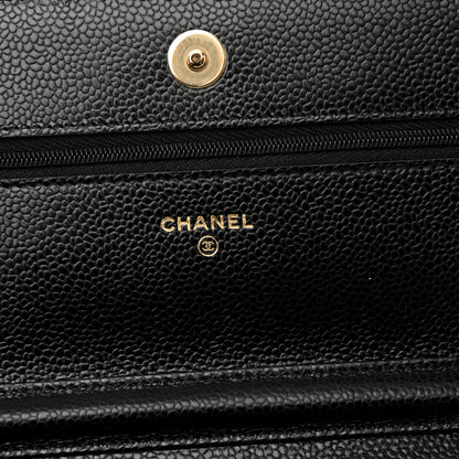 Chanel Caviar Quilted Wallet On Chain WOC Black 6 of 10