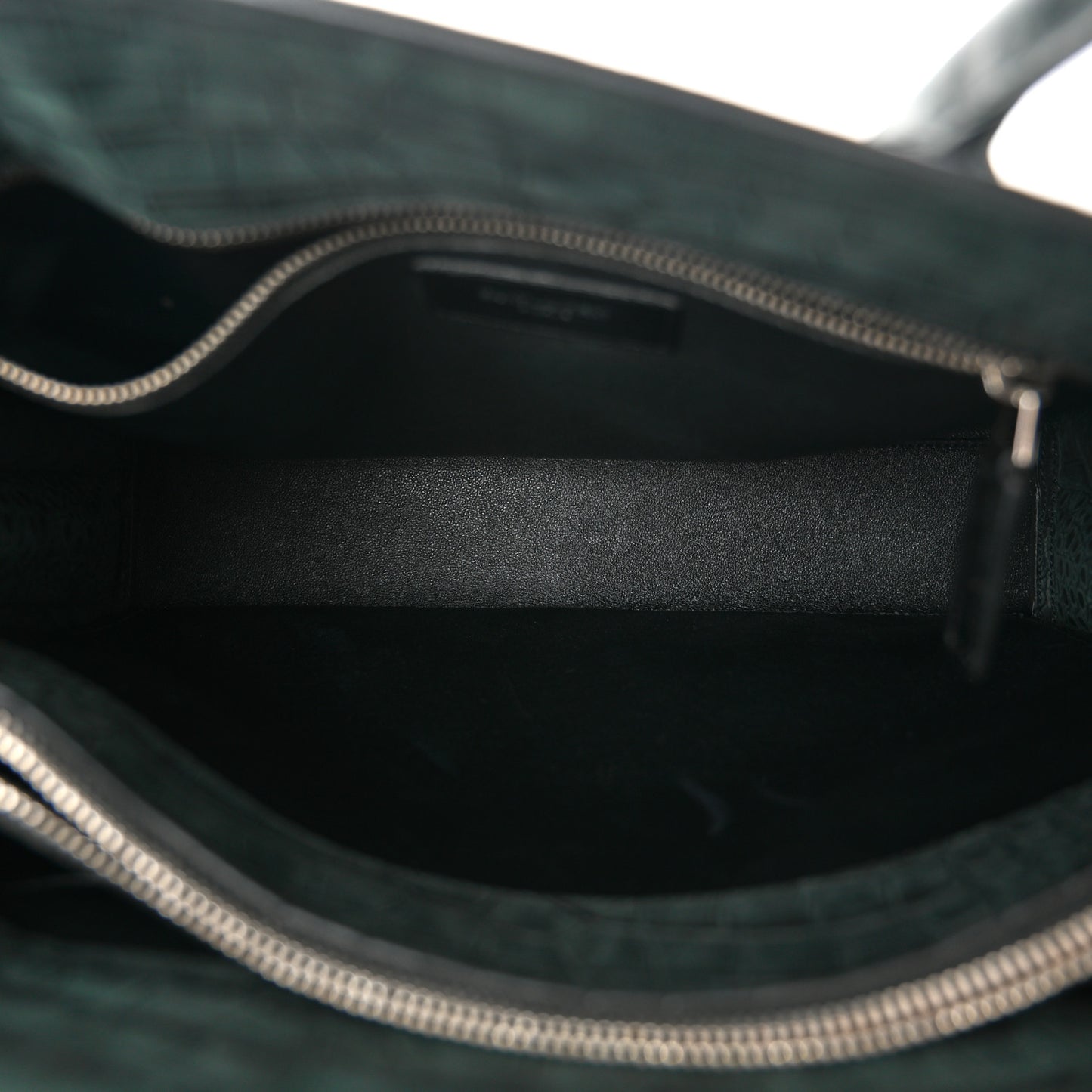 Calfskin Crocodile Embossed Small Sac de Jour Dusty Black