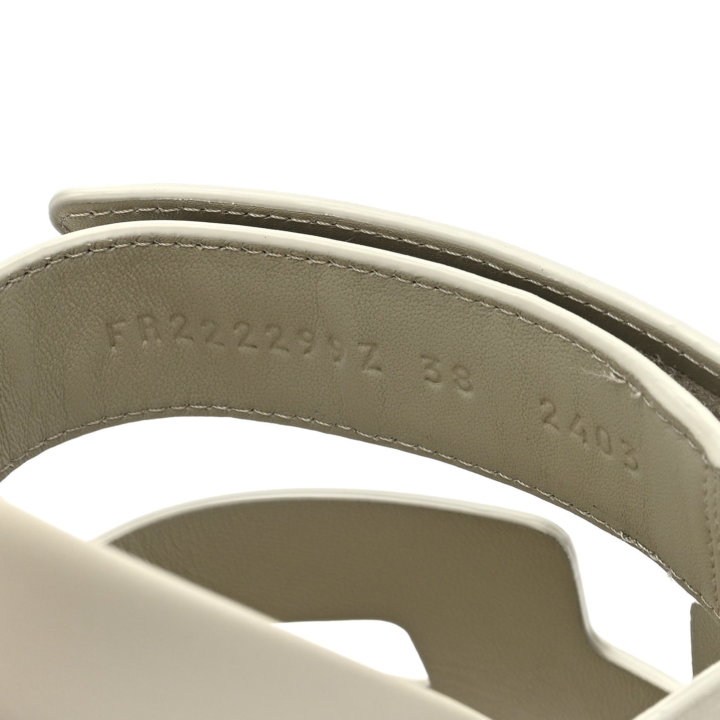 Calfskin Womens Chypre Sandals 38 Beige Esquisse