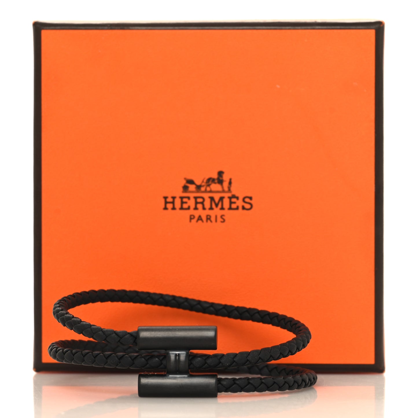Swift Double Wrap Cord Tournis Tresse Bracelet T6 Black