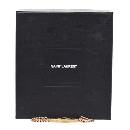 Saint Laurent Metal ID Plaque Bracelet S Gold 4 of 4