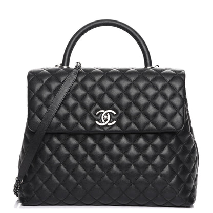 Chanel Caviar Quilted Large Coco Handle Flap Black 1 of 9