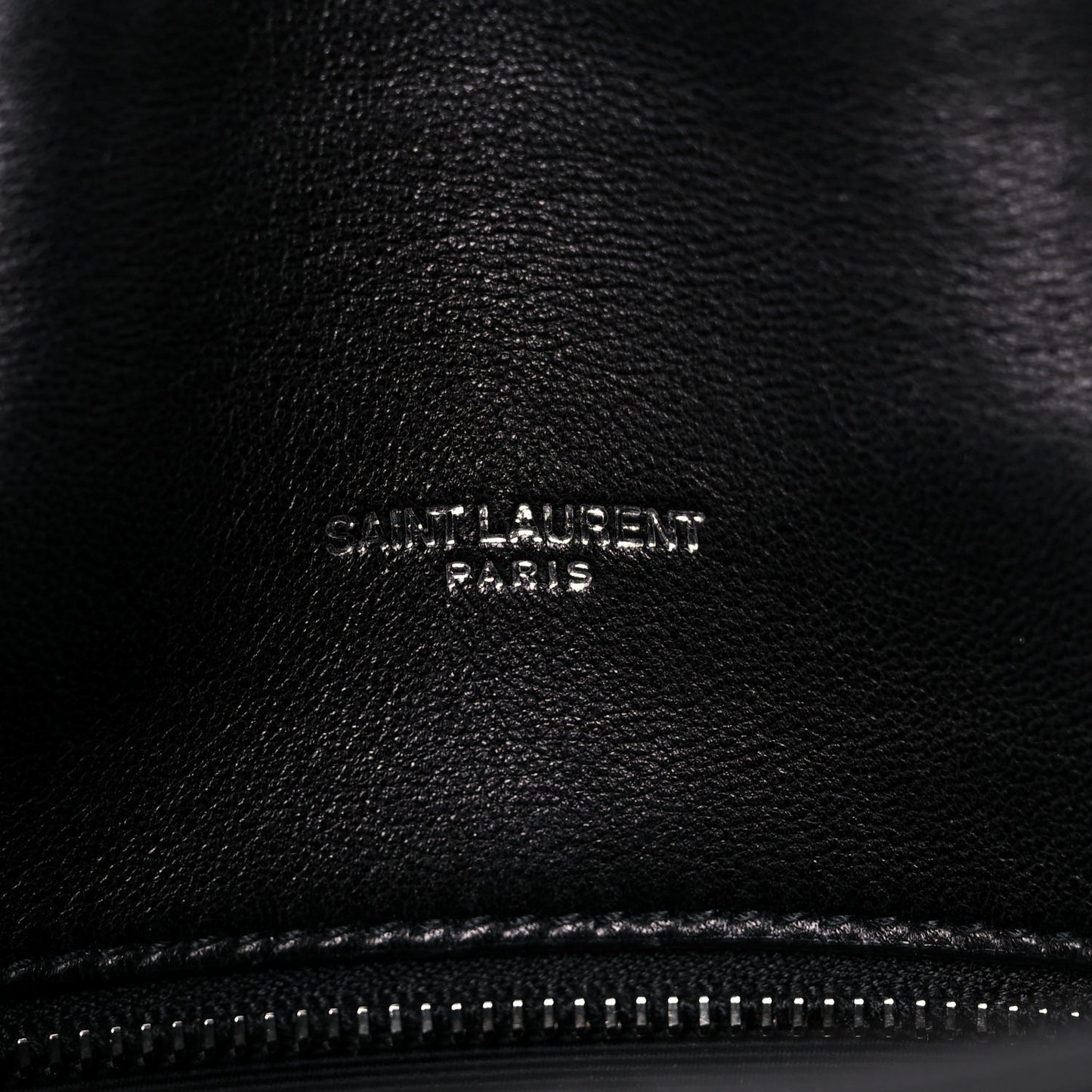 Lambskin Quilted Toy Loulou Puffer Monogram Chain Satchel Black