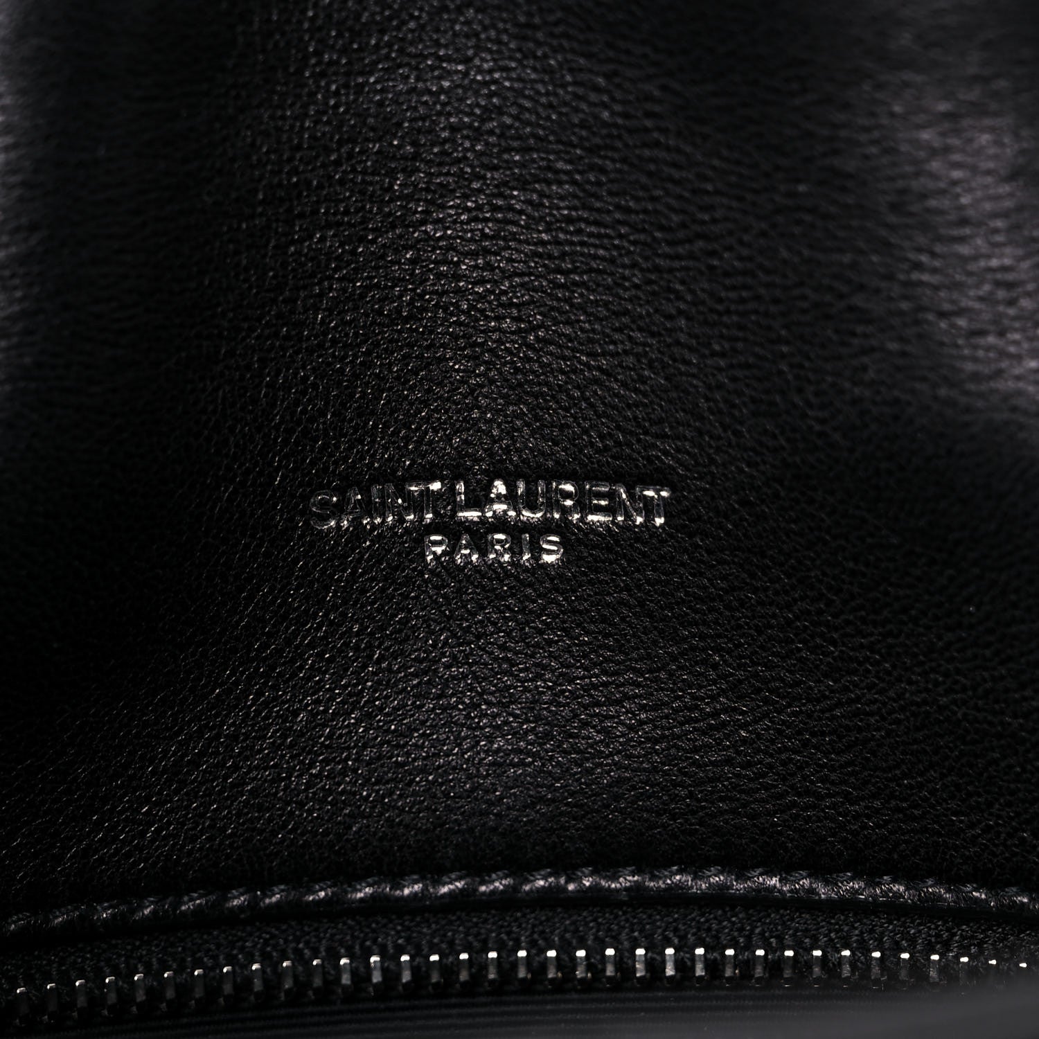 Saint Laurent Lambskin Quilted Toy Loulou Puffer Monogram Chain Satchel Black 6 of 10