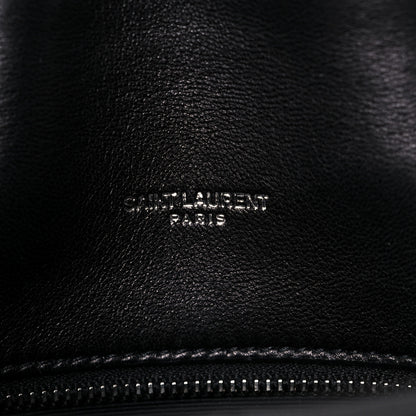 Saint Laurent Lambskin Quilted Toy Loulou Puffer Monogram Chain Satchel Black 6 of 10