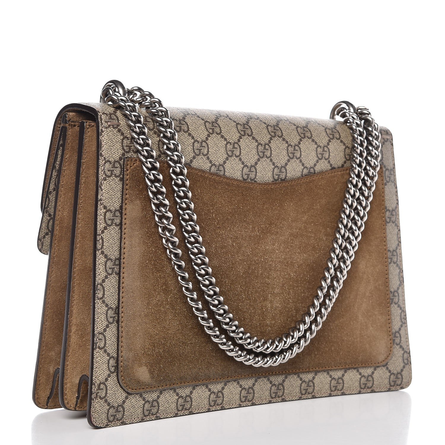 Gucci GG Supreme Monogram Medium Dionysus Shoulder Bag Taupe 3 of 9