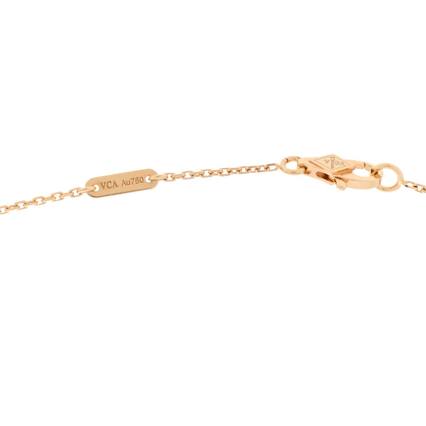 18K Yellow Gold Mother of Pearl Sweet Alhambra Butterfly Pendant Necklace