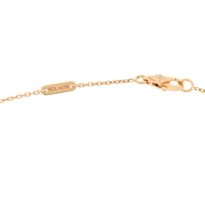 Van Cleef & Arpels 18K Yellow Gold Mother of Pearl Sweet Alhambra Butterfly Pendant Necklace 4 of 6