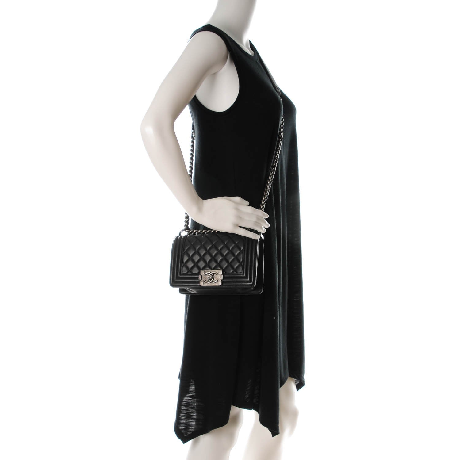 Chanel Calfskin Quilted Small Boy Flap Black 2 of 8