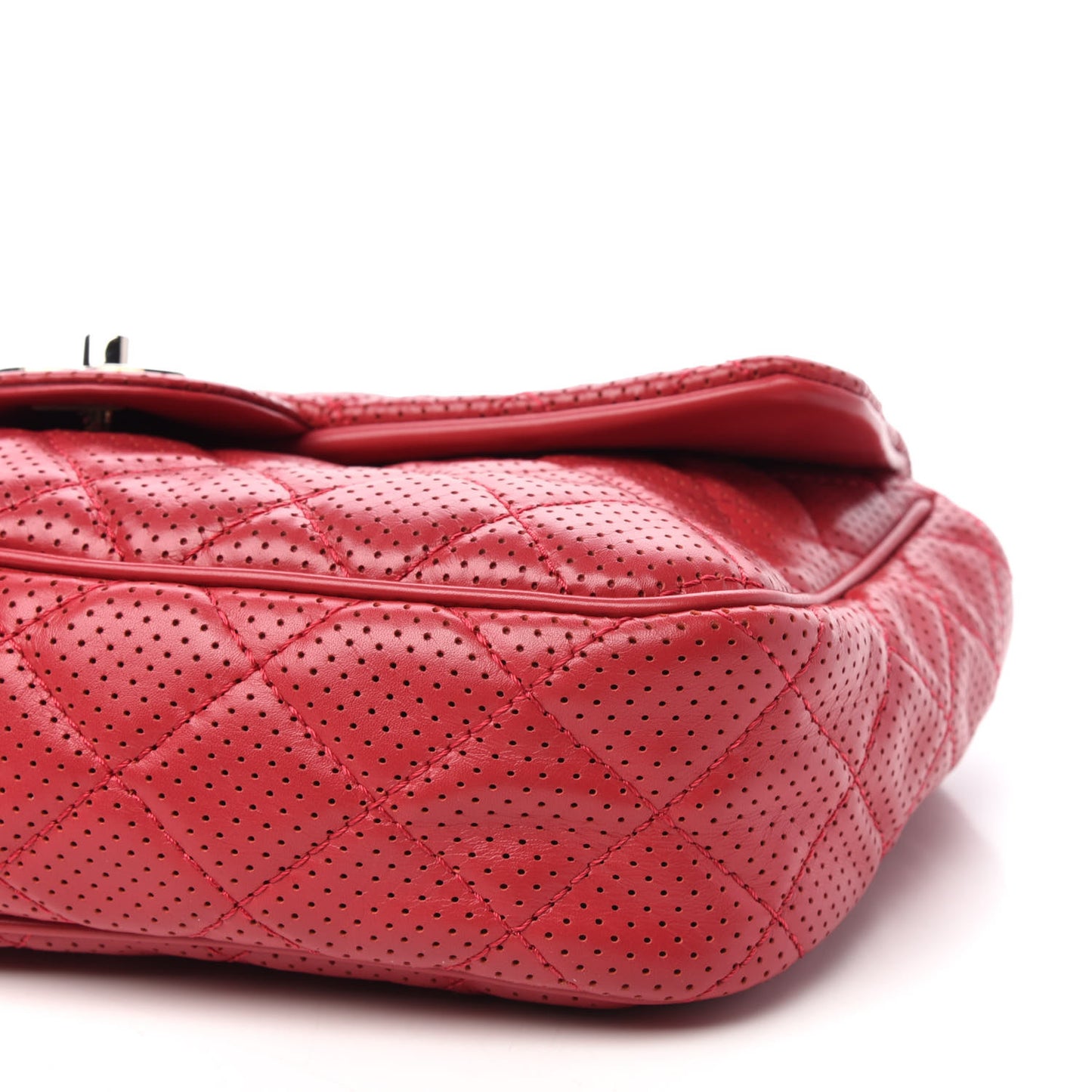 Lambskin Perforated Jumbo Punch Flap Red