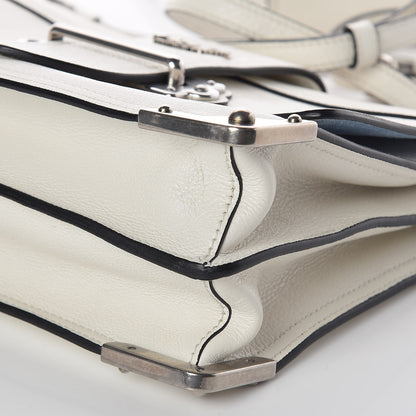 Prada Glace Calfskin Large Soft Cahier Bag White 8 of 8