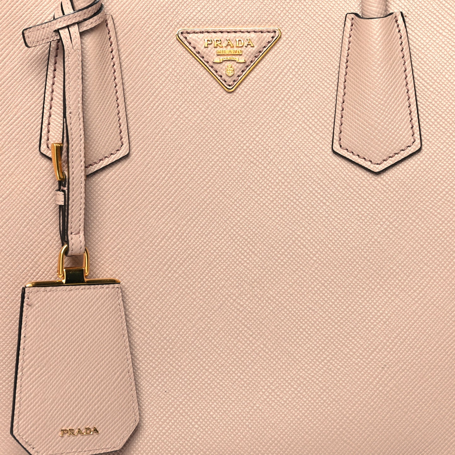 Saffiano Cuir Medium Double Bag Cammeo Black