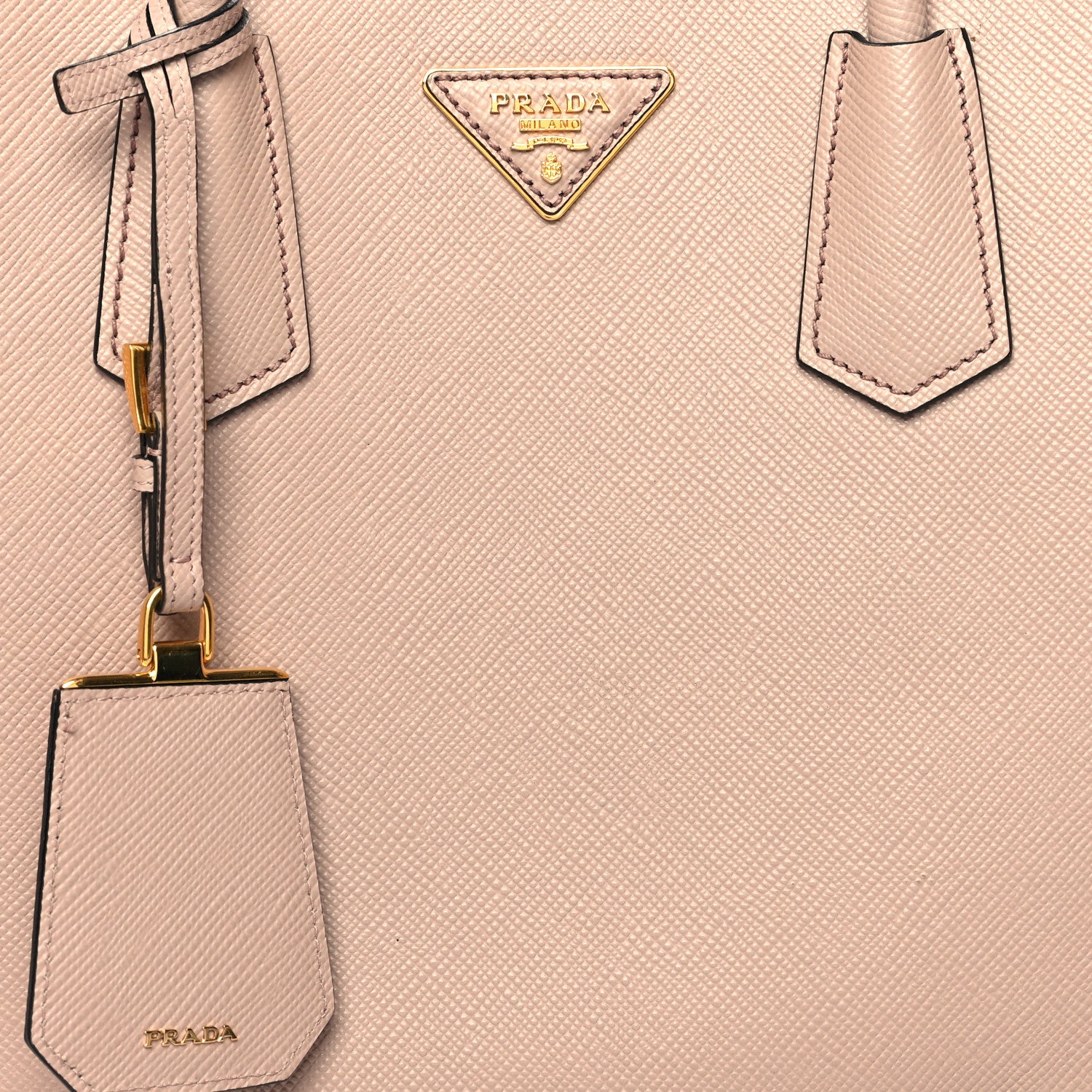 Prada Saffiano Cuir Medium Double Bag Cammeo Black 7 of 11