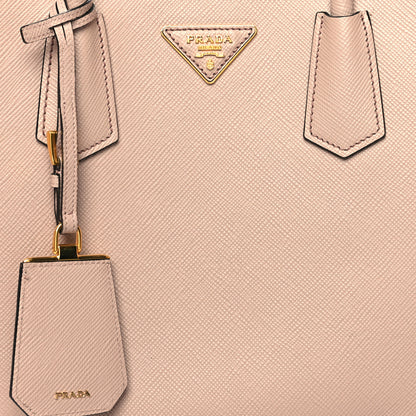 Prada Saffiano Cuir Medium Double Bag Cammeo Black 7 of 11