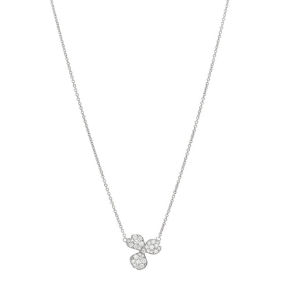 Tiffany Platinum Diamond Paper Flowers Pave Pendant Necklace 1 of 5