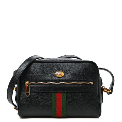Gucci Calfskin Web Mini Ophidia Shoulder Bag Black 1 of 9