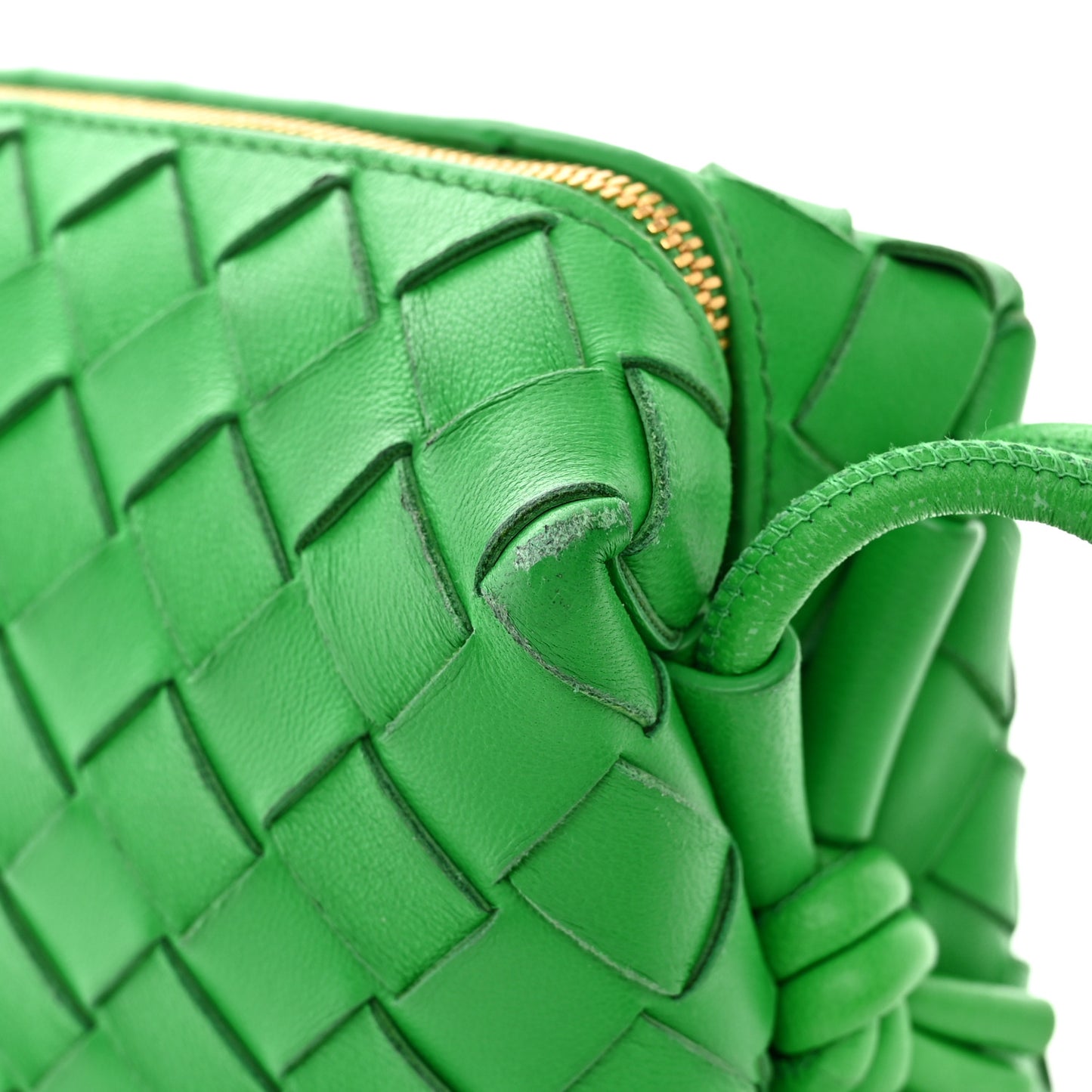 Nappa Intrecciato Small Loop Camera Bag Parakeet