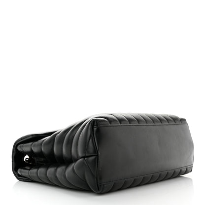 Saint Laurent Calfskin Y Quilted Monogram Monochrome Medium Loulou Chain Satchel Black 4 of 13