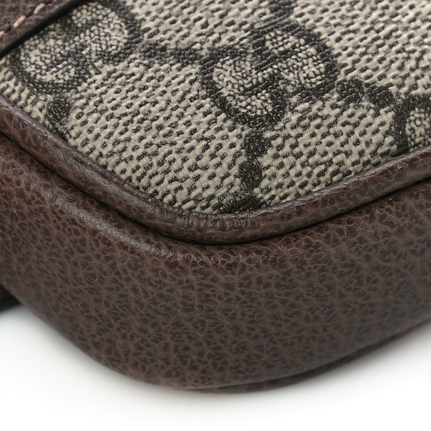 GG Supreme Monogram Web Ophidia Belted iPhone Case 85 34 Dark Brown
