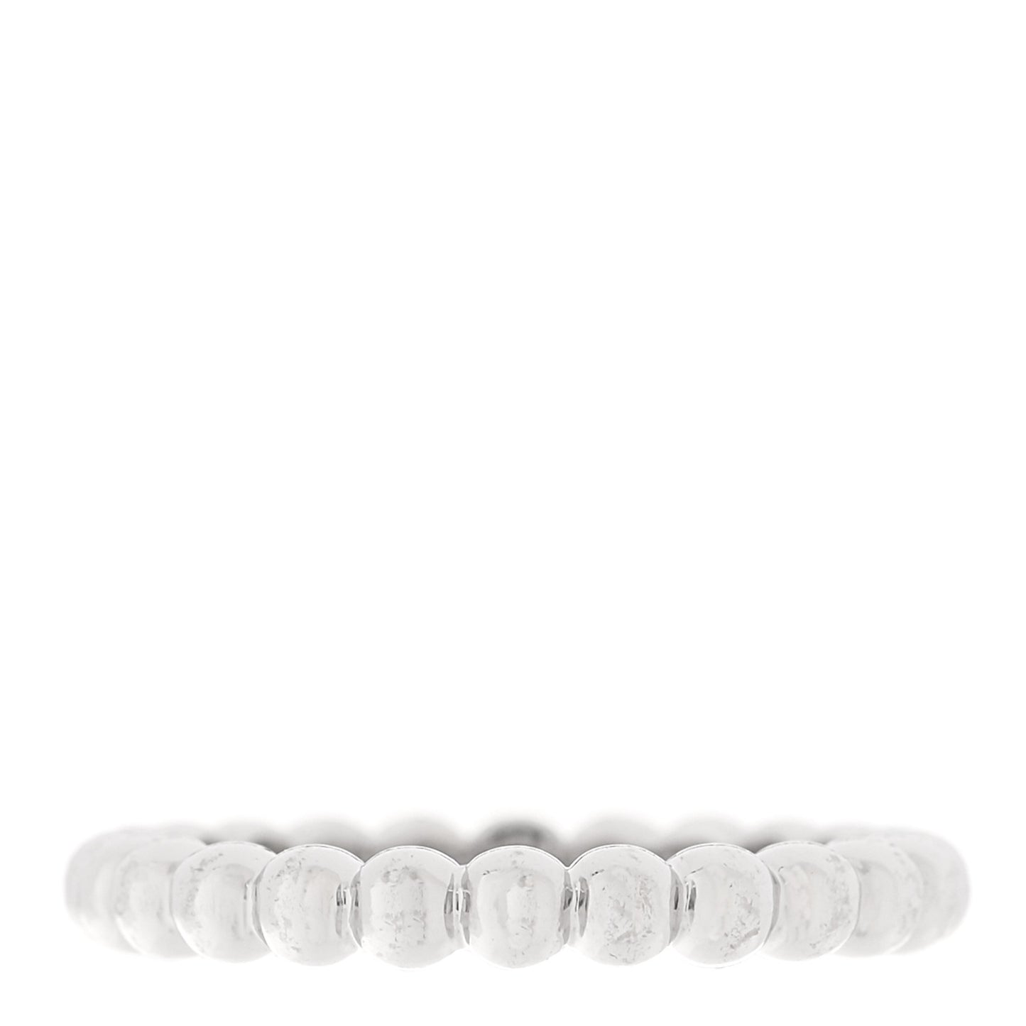 18K White Gold Medium Perlee Ring 52 6