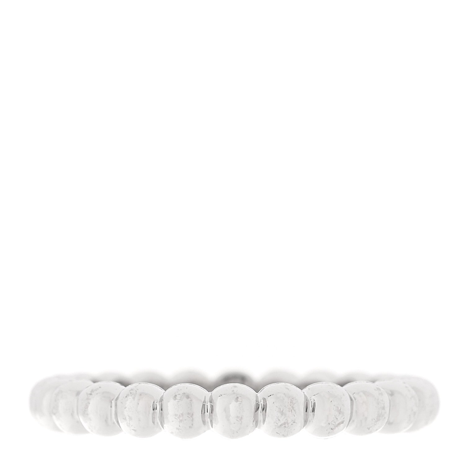 Van Cleef & Arpels 18K White Gold Medium Perlee Ring 52 6 1 of 5