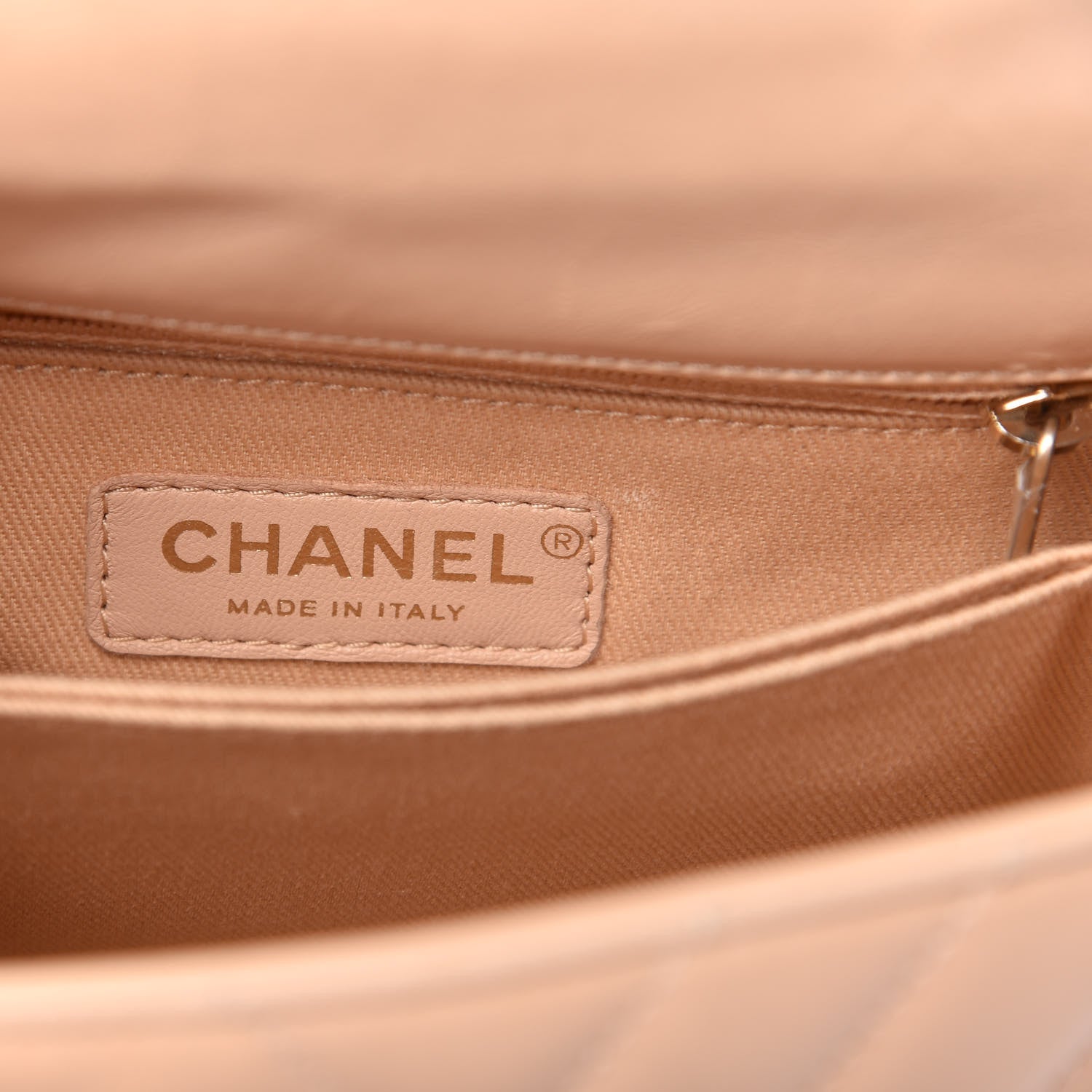 Chanel Calfskin Chevron Quilted Mini Coco Handle Flap Beige 6 of 10