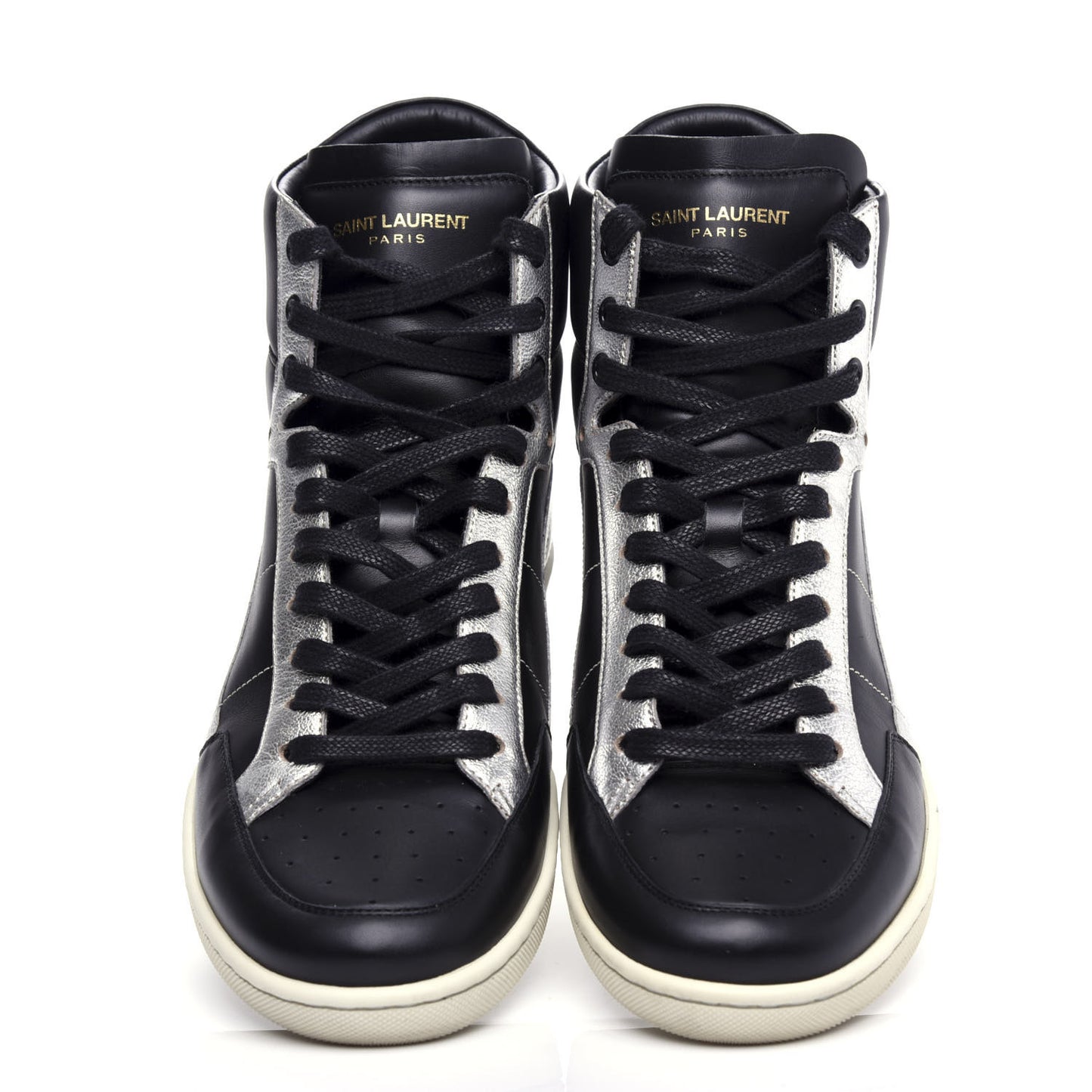 Calfskin High Top Sneakers 41 Black