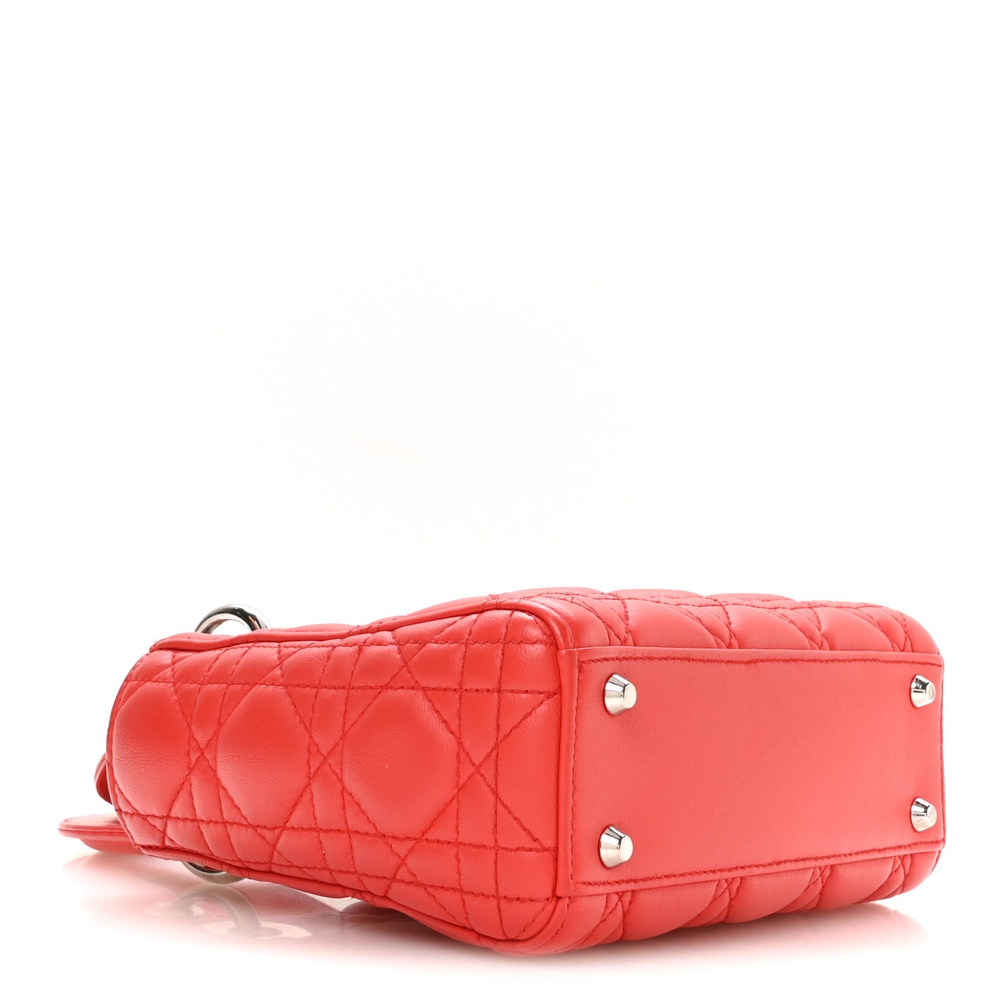 Lambskin Cannage Mini Lady Dior Red