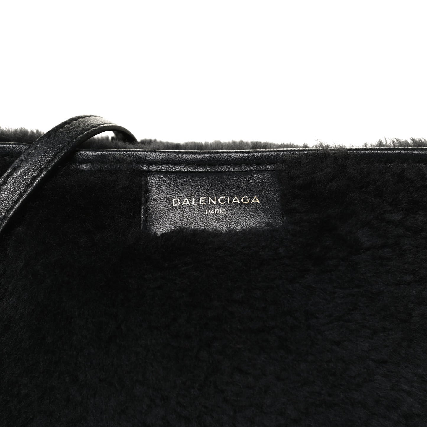 Shearling Bazar Pochette Crossbody Black