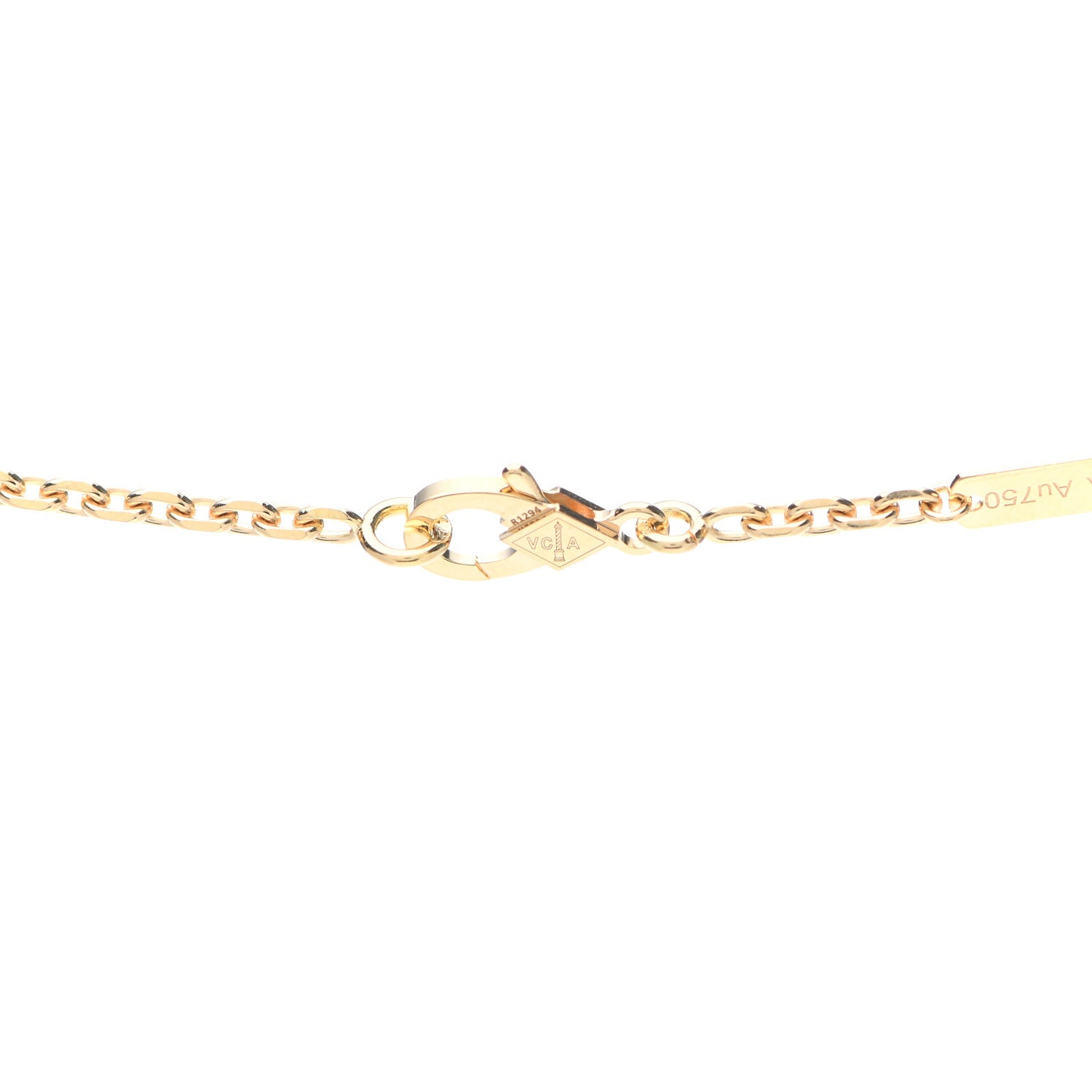 18K Yellow Gold Byzantine Alhambra Pendant Necklace