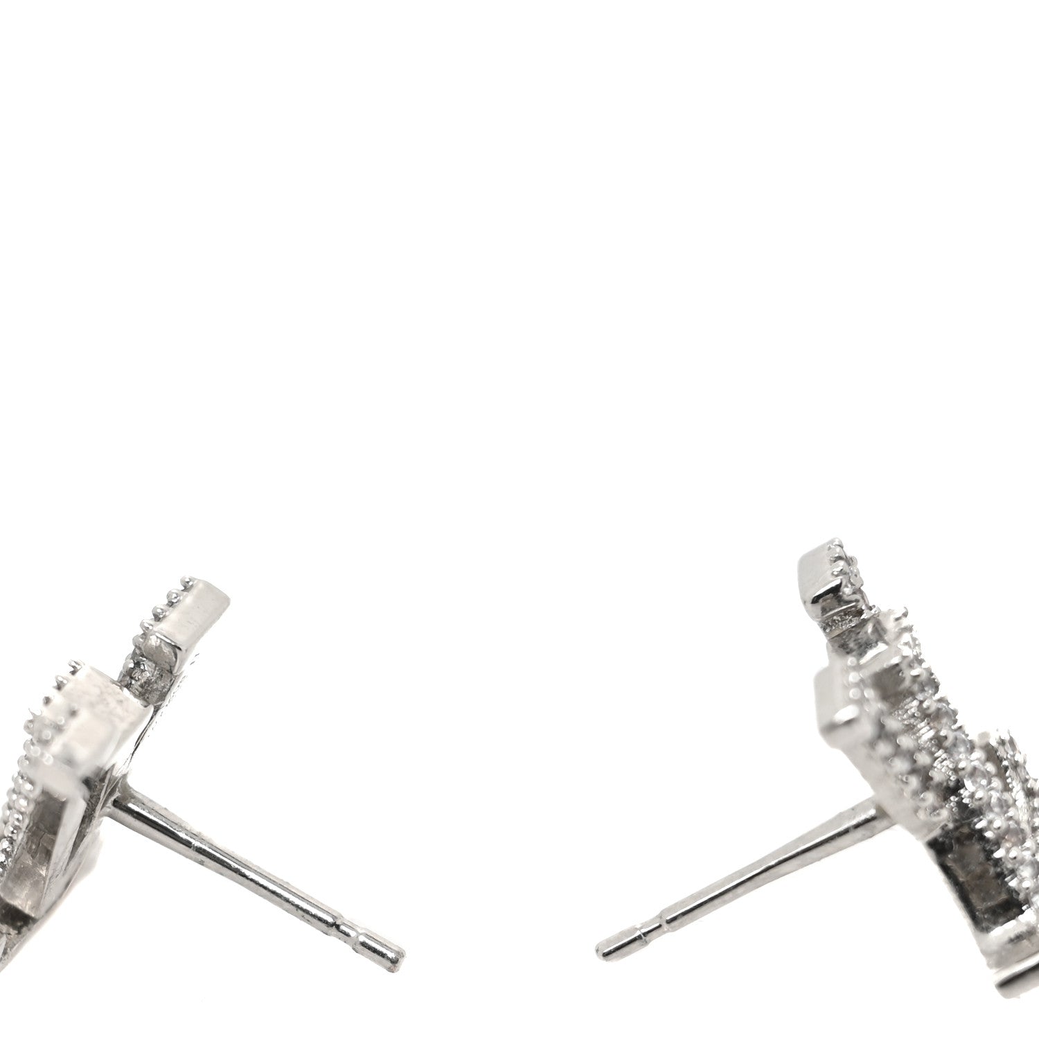Louis Vuitton Crystal LV Iconic Earrings Silver 3 of 4