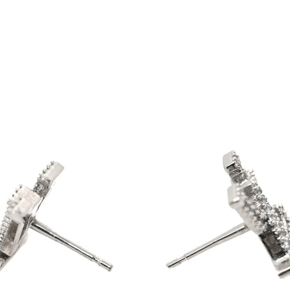 Louis Vuitton Crystal LV Iconic Earrings Silver 3 of 4