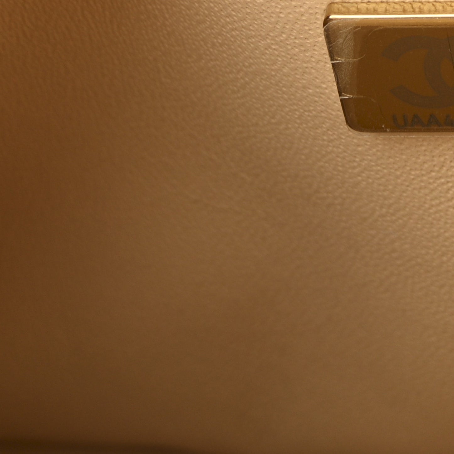 Caviar Quilted Small Double Flap Beige