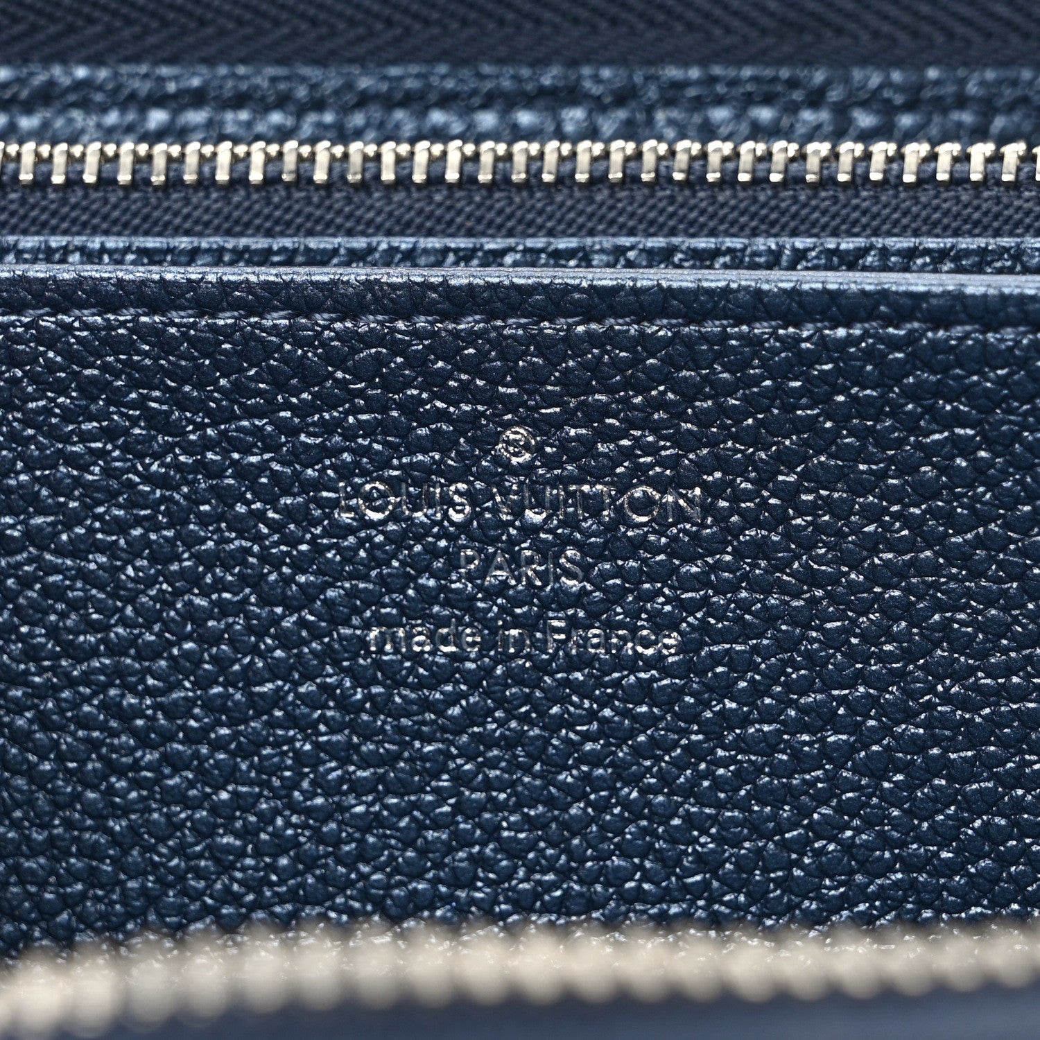 Louis Vuitton Metallic Empreinte Monogram Zippy Wallet Navy Nacre 6 of 6