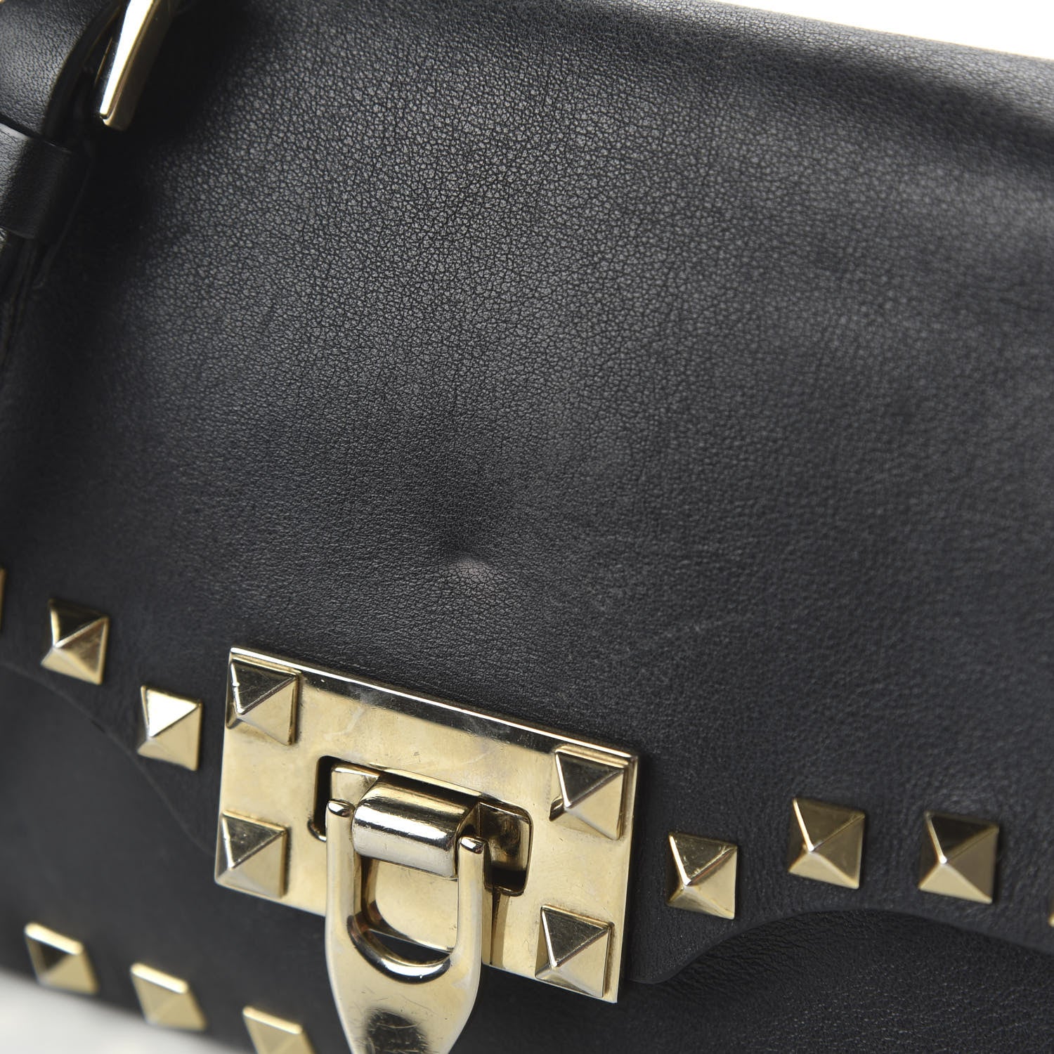 Valentino Garavani Vitello Mini Rockstud Flap Saddle Crossbody Bag Black 11 of 11