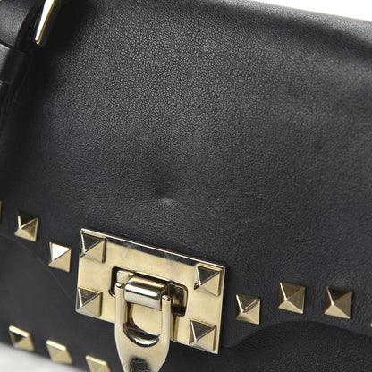 Valentino Garavani Vitello Mini Rockstud Flap Saddle Crossbody Bag Black 11 of 11