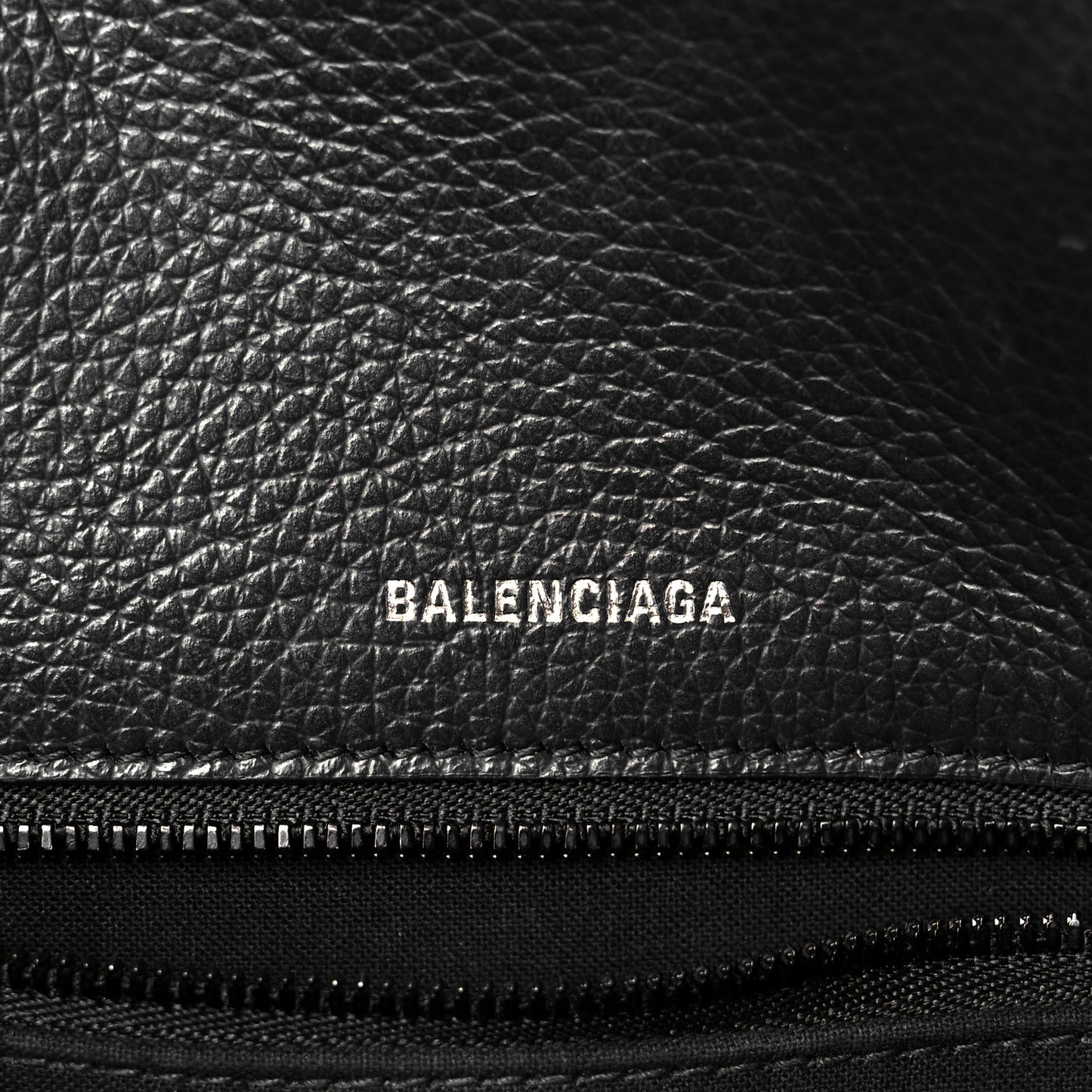 Calfskin LED Logo Projector Top Handle Bag Black