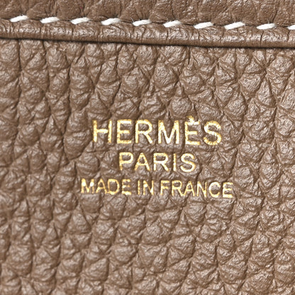 Hermes Taurillon Clemence Evelyne III PM Etoupe 6 of 10