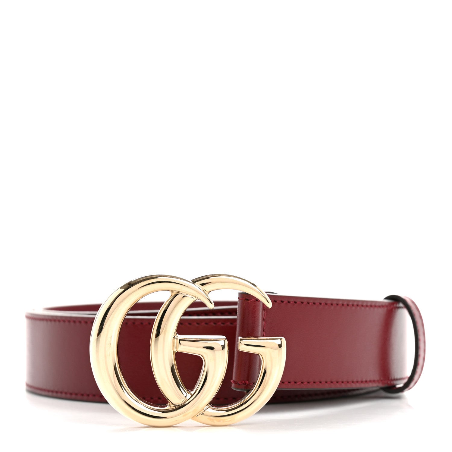 Gucci Plutone Calfskin Double G 30mm Belt 80 32 Rosso Ancora 1 of 6