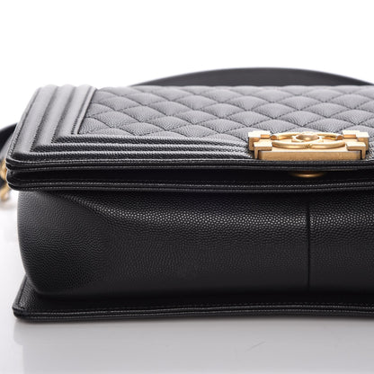 Chanel Caviar Quilted New Medium Boy Flap Black 9 of 10