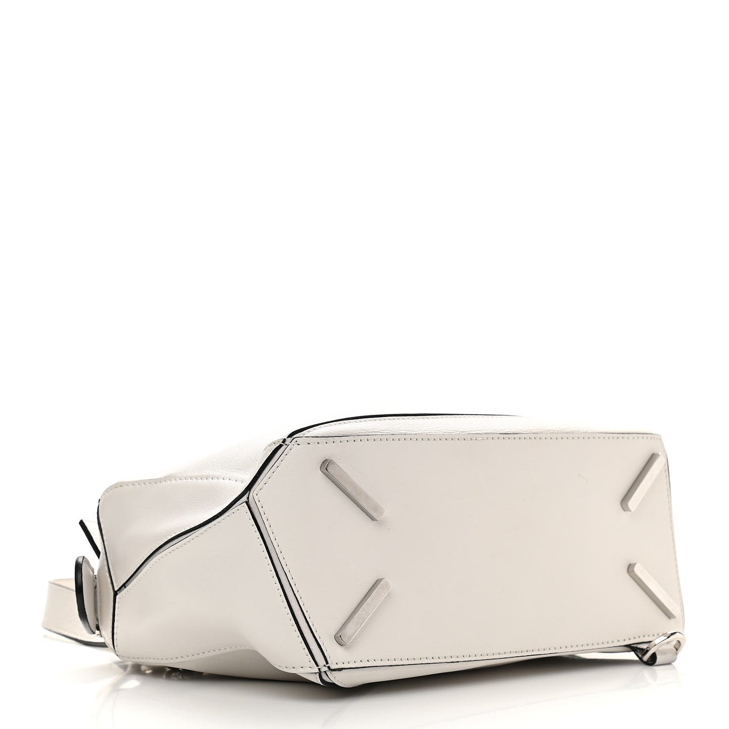 Calfskin Small Puzzle Bag White