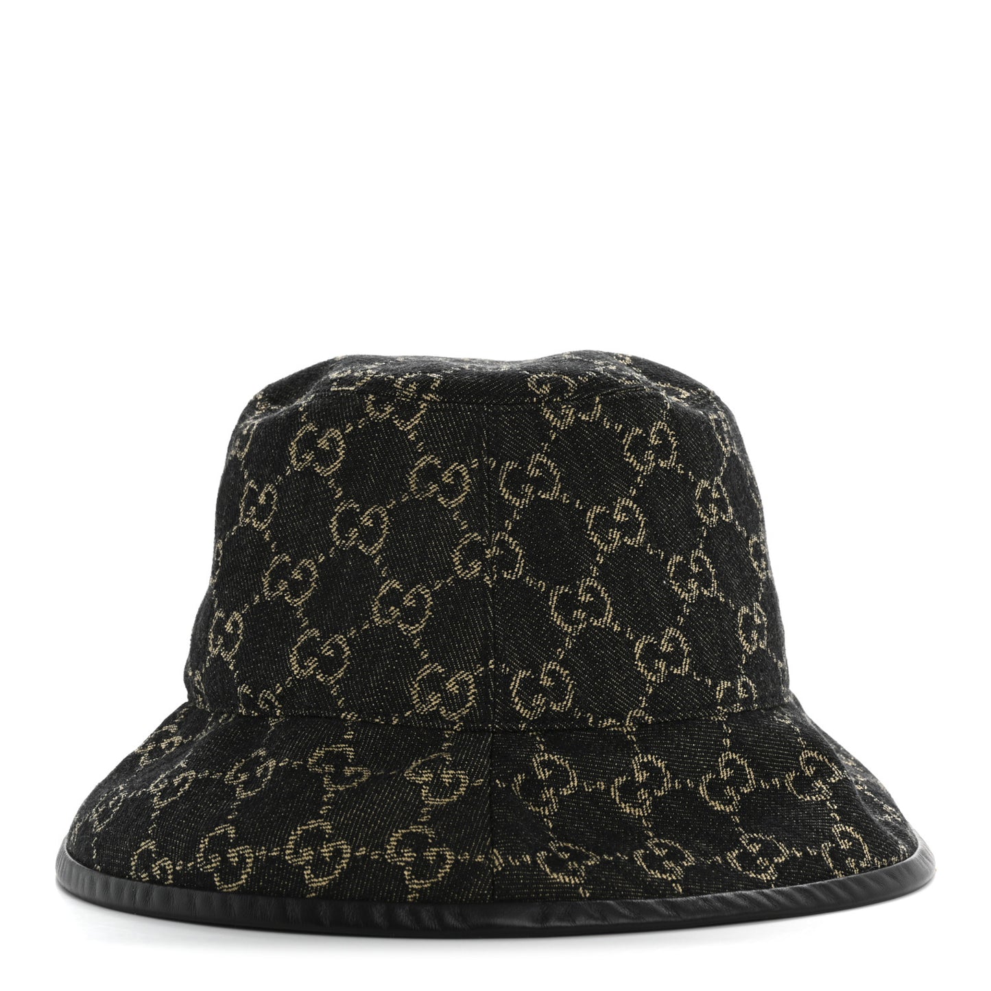 Jacquard Denim GG Monogram Oscar Bucket Hat M Black Ivory