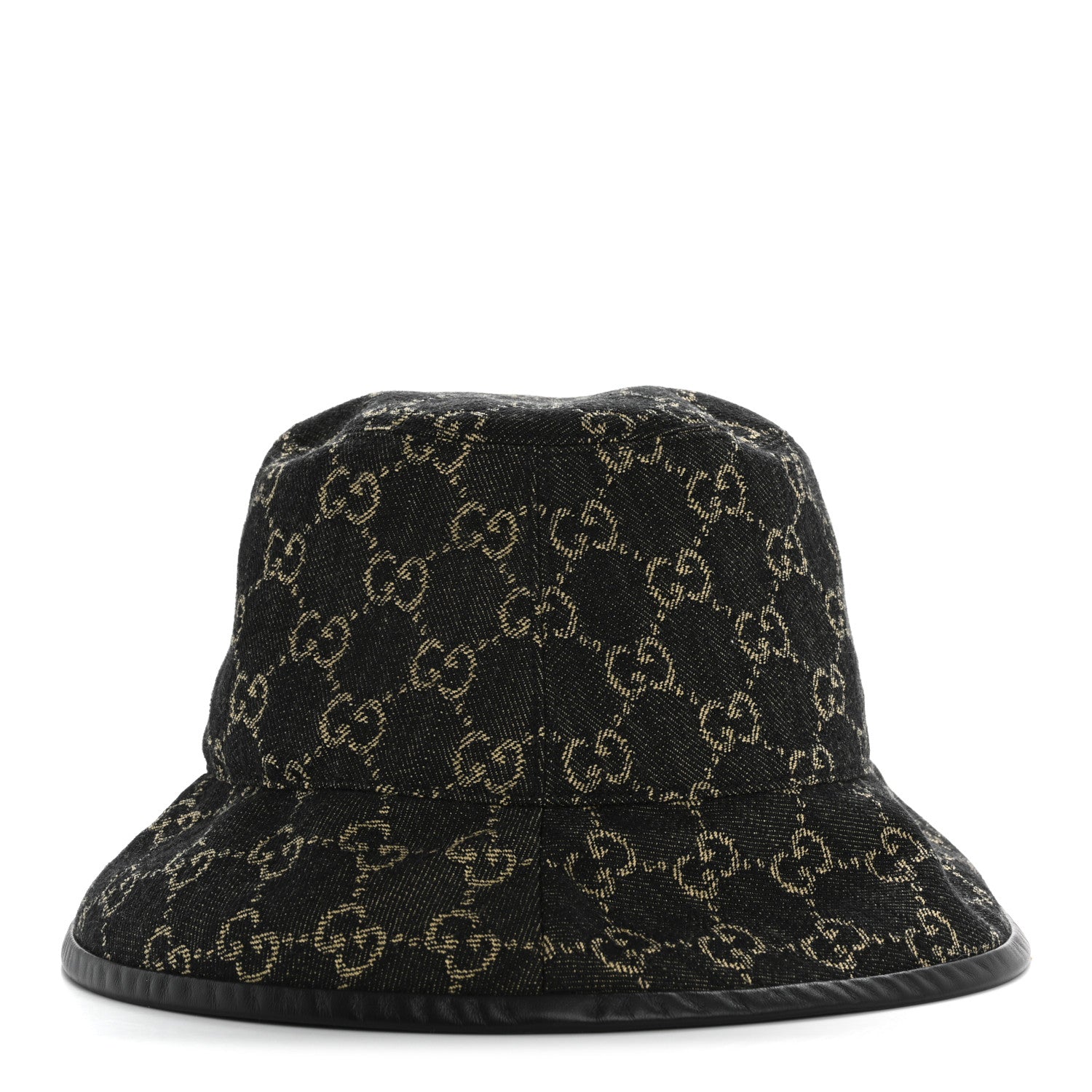 Gucci Jacquard Denim GG Monogram Oscar Bucket Hat M Black Ivory 5 of 9