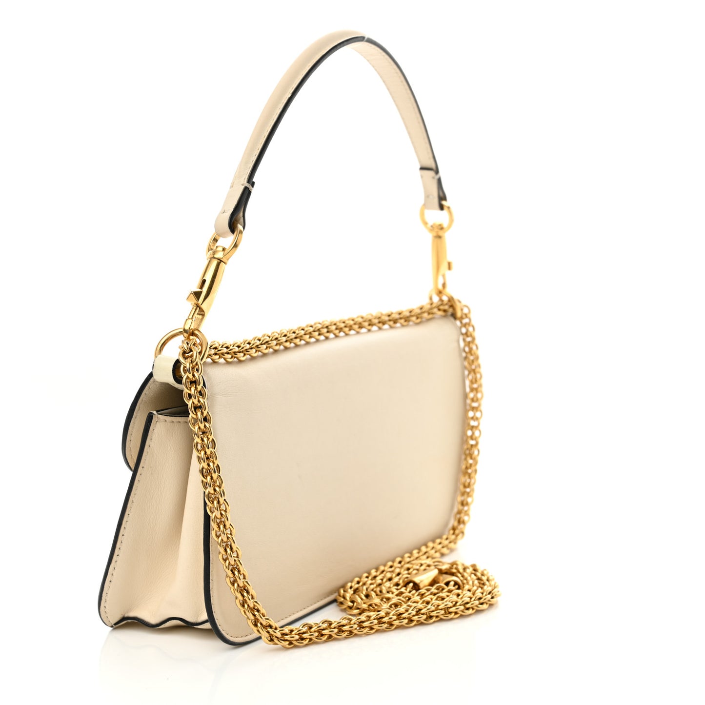 Calfskin Vlogo Loco Shoulder Bag Light Ivory